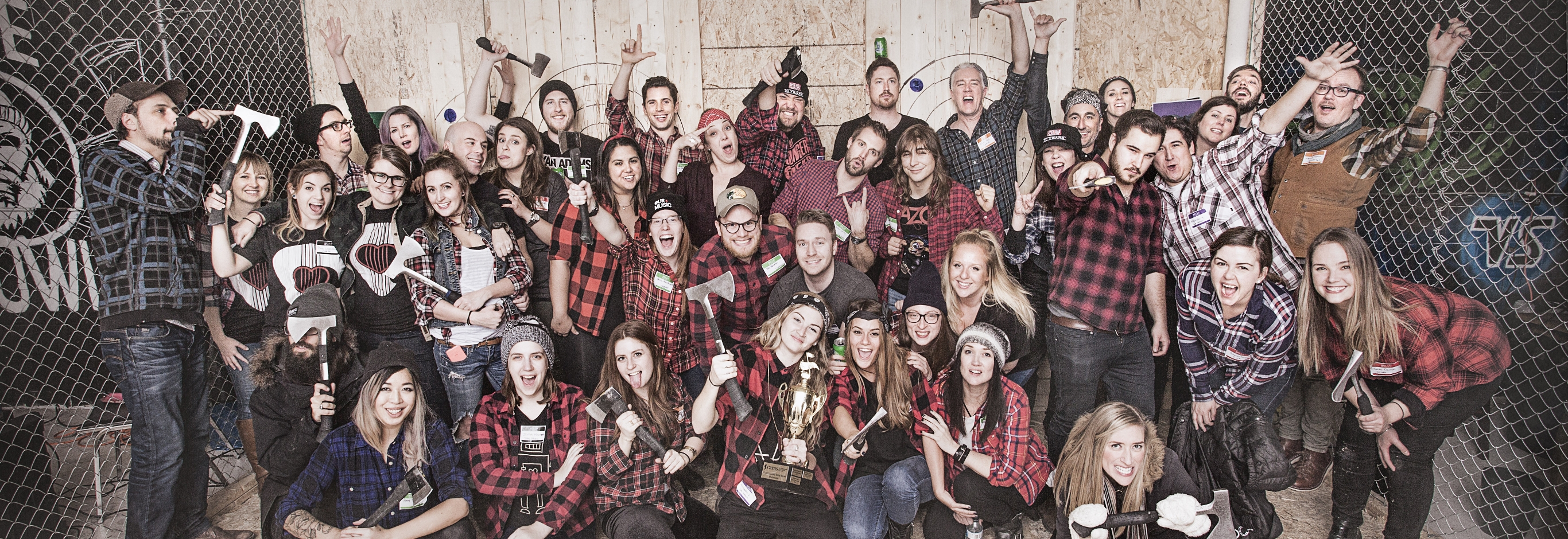 Team building at Bad Axe Throwing