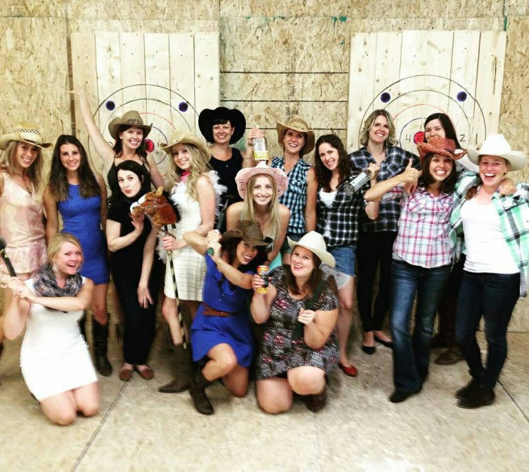 Axe Throwing Bachelorette Group