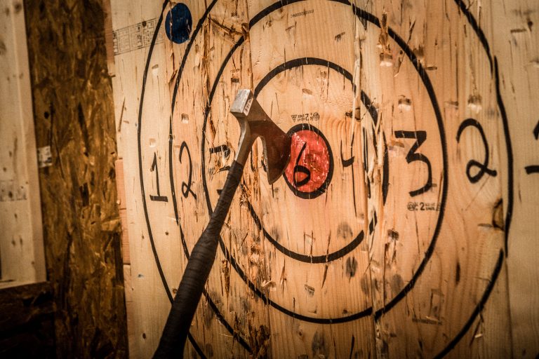 Axe Throwing for New Year's Resolution